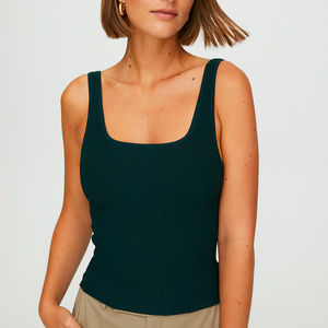 Forest Green Aritzia Babaton Arjun Long Knit Tank